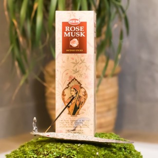 Naturalne kadzidełka ROSE MUSK (HEM) opakowanie 8 szt.