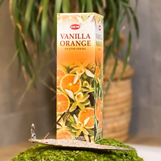 Naturalne kadzidełka VANILLA ORANGE (HEM) opakowanie 8 szt