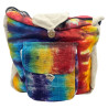 Duża torba z konopi Tie-Dye z kieszenią z przodu (włókno konopne)