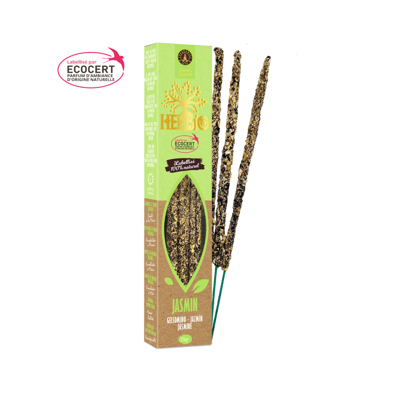Kadzidełka Jaśminowe HERBIO 100% naturalne Ecocert 20g