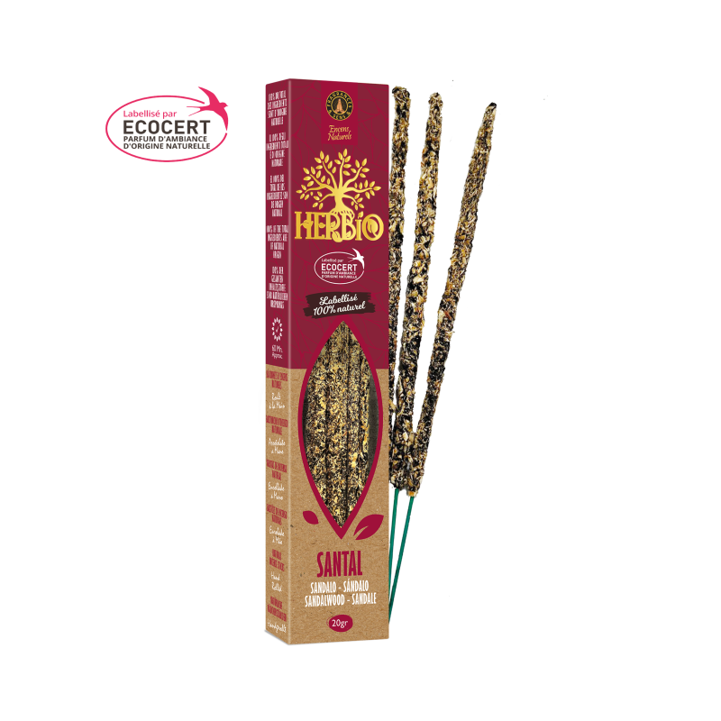 Kadzidełka Sandałowe HERBIO 100% naturalne Ecocert 20g